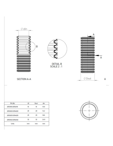 Copex tub protecție flexibil galben, protectie electromagnetica pentru cabluri electrice, rola 100 metri, 16mm, 320N, Kouvidis