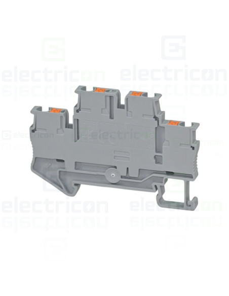 Clema șir, cu 2 etaje, 4 conexiuni, 0,14 - 2,5 mm², PTTB 2,5, gri, Phoenix Contact, 3210567