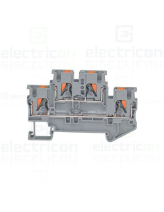 Clema șir, cu 2 etaje, 4 conexiuni, 0,14 - 2,5 mm², PTTB 2,5, gri, Phoenix Contact, 3210567 2