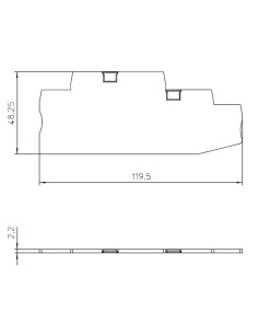 Element terminal pentru clemele șir, seria PT (suport 5x20), gri, DP-PT 4-PE/L/HESI, Phoenix Contact, 3002619 2