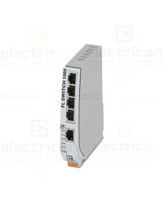 Switch industrial fără management, armat cu fibră de policarbonat, 5x10/100/1000 Mbps Ethernet, 24V, pe sina DIN, Phoenix