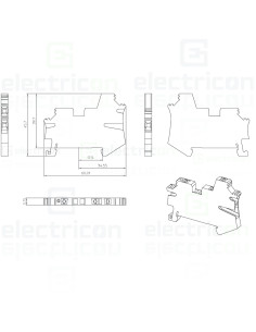 Clemă șir de trecere, 3 conexiuni, 2,5 mm², gri, PTV 2,5 TWIN, Phoenix Contact, 1078966 2