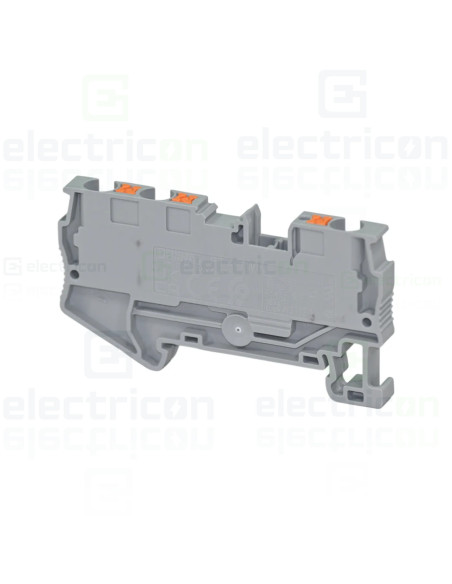 Clema șir, de trecere, 3 conexiuni, 4 mm²,gri, PT 4-TWIN, Phoenix Contact, 3211771