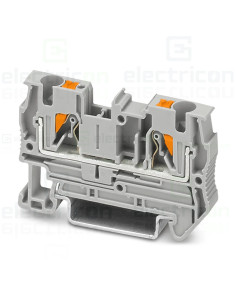 Clema șir, de trecere, 2 conexiuni, 4 mm²,gri, PT 4, Phoenix Contact, 3211757