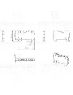 Clema șir, de trecere, 2 conexiuni, 4 mm²,albastru, PT 4 BU, Phoenix Contact, 3211760 2