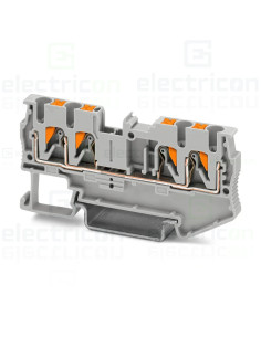 Clema șir, de trecere, 4 conexiuni, 0,14-4 mm²,gri, PT 2,5-QUATTRO, Phoenix Contact, 3209578