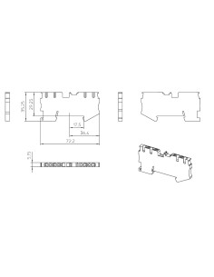 Clema șir, de trecere, 4 conexiuni, 0,14-4 mm²,gri, PT 2,5-QUATTRO, Phoenix Contact, 3209578 2