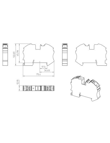 Clema șir, de trecere, 2 conexiuni, 16 mm²,gri, PT 16 N, Phoenix Contact, 3212138