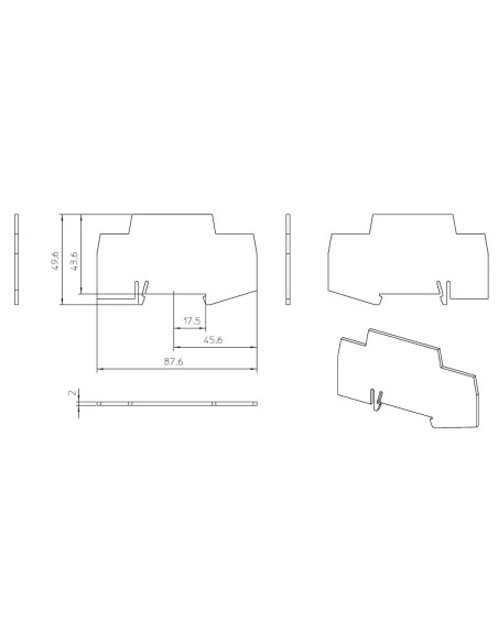 Element terminal pentru clemele șir, seria STTB 4, gri, ATP-STTB 4 , Phoenix Contact, 3030747