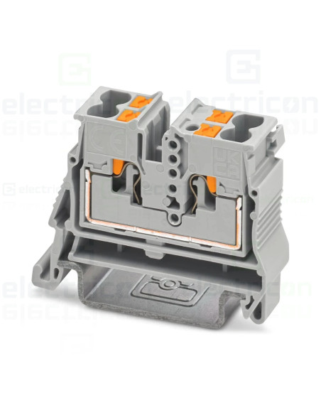 Clemă șir, mini format, 4 conexiuni, 2,5 mm². gri MPTD 2,5-NS 35, Phoenix Contact, 1429438