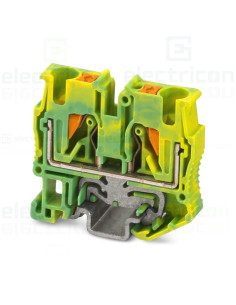 Clemă șir,de trecere,2 conexiuni, 4 mm². verde-galben, MPT 4 PE, Phoenix Contact, 3249002