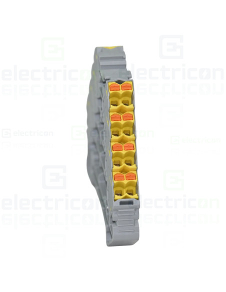 Clemă șir cu 4 etaje, 16 conexiuni, 0,14 - 2,5 mm², galben, PTRV 4/YE, Phoenix Contact, 3270123