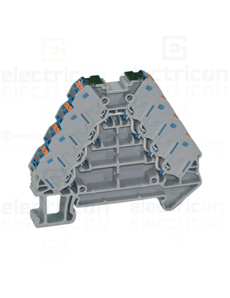 Clemă șir cu 4 etaje, 16 conexiuni, 0,14 - 2,5 mm², albastru, PTRV 4-PV/BU, Phoenix Contact, 3270247