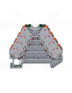 Clemă șir cu 4 etaje, 16 conexiuni, 0,14 - 2,5 mm², roșu, PTRV 4-PV/RD, Phoenix Contact, 3270246