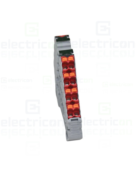 Clemă șir cu 4 etaje, 16 conexiuni, 0,14 - 2,5 mm², roșu, PTRV 4-PV/RD, Phoenix Contact, 3270246