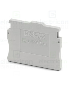 Element terminal pentru clemele șir, seria MPT, pe partea stanga, gri, DP-MPT 2,5 L, Phoenix Contact, 1075386