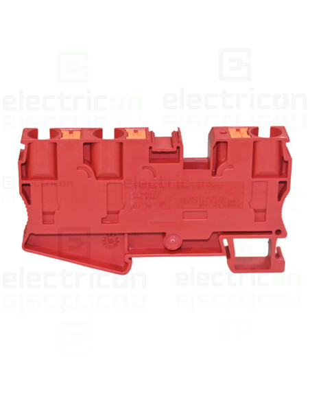 Clema șir, de trecere, 3 conexiuni, 10 mm²,roșu, PT 10 TWIN RD, Phoenix Contact, 1375409