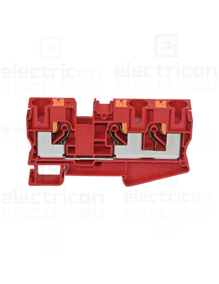 Clema șir, de trecere, 3 conexiuni, 10 mm²,roșu, PT 10 TWIN RD, Phoenix Contact, 1375409