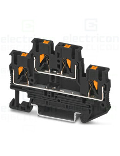 Clema șir, cu 2 etaje, 4 conexiuni, 2,5 mm²,negru, PTTB 2,5-BK, Phoenix Contact, 1467082