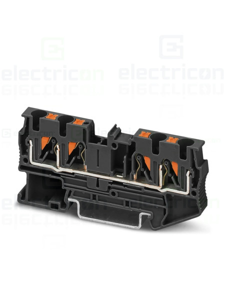 Clema șir, de trecere, 4 conexiuni, 4 mm²,negru, PT 4-QUATTRO BK, Phoenix Contact, 1674245