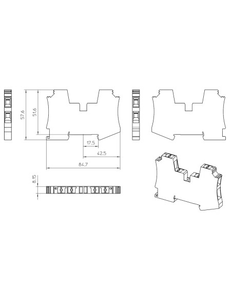 Clema șir, de trecere, 6 mm²,gri, PT 6-QUATTRO, Phoenix Contact, 1116871