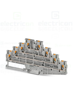 Clema șir, de trecere cu 4 etaje, 8 conexiuni, 0,14-4 mm²,gri, PT 2,5-4PV, Phoenix Contact, 1336411