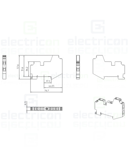Clema șir, 3 conexiuni, 6 mm²,albastru, XTV 6-TWIN BU, Phoenix Contact, 1329506