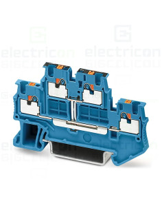 Clema șir, cu 2 etaje, 4 conexiuni, 0,14 - 1,5 mm², albastru, PTTB 1,5/S-PV BU, Phoenix Contact, 1674252