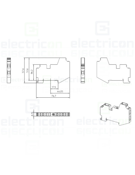 Clema șir, 3 conexiuni, 6 mm²,gri, XTV 6-TWIN, Phoenix Contact, 1329499
