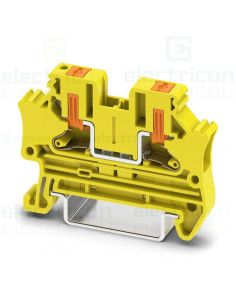 Clemă șir de trecere, 2 conexiuni, 4 mm², galben, PTV 4 YE, Phoenix Contact, 1776224