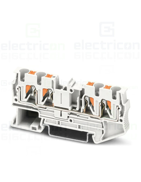 Clema șir, de trecere, 4 conexiuni, 4 mm²,alb, PT 4-QUATTRO WH, Phoenix Contact, 1674246