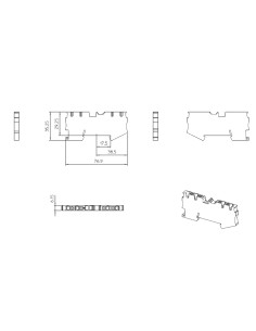 Clema șir, de trecere, 4 conexiuni, 4 mm²,alb, PT 4-QUATTRO WH, Phoenix Contact, 1674246 2