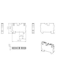 Clemă șir de trecere, 2 conexiuni, 6 mm², negru, PT 6 BK, Phoenix Contact, 3211814 2
