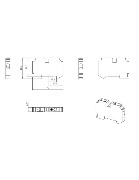 Clema șir, de trecere,2 conexiuni, 10 mm²,albastru, XTV 10 BU, Phoenix Contact, 1329549