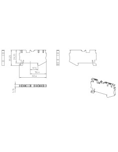 Clema șir, de trecere, 3 conexiuni, 0,14-4 mm²,gri, PT 2,5-TWIN BK, Phoenix Contact, 3211252 2