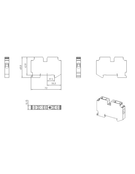 Clema șir, de trecere,2 conexiuni, 10 mm²,gri, XTV 10, Phoenix Contact, 1329547