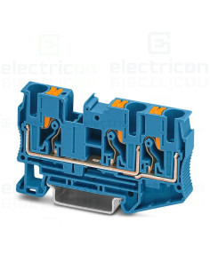 Clemă șir de trecere, 3 conexiuni, 6 mm², albastru, PT 6 TWIN BU, Phoenix Contact, 3211485