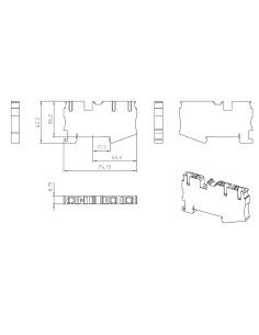 Clemă șir de trecere, 3 conexiuni, 6 mm², albastru, PT 6 TWIN BU, Phoenix Contact, 3211485 2