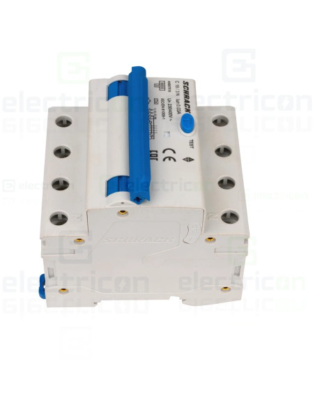 Intrerupator diferential RCBO, 3P+N, 30mA, 6kA, curba C, tip A, 16A, Amparo, Schrack, AK667816