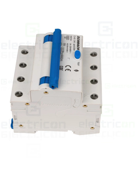 Intrerupator diferential RCBO, 3P+N, 30mA, 6kA, curba C, tip A, 40A, Amparo, Schrack, AK667840