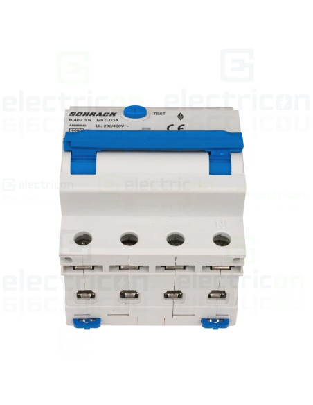 Siguranta Diferentiala B 40A 3P+N , RCBO , 30mA, 6kA , tip A , Amparo, Schrack, AK668840