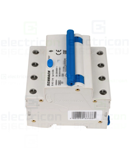Siguranta Diferentiala B 40A 3P+N , RCBO , 30mA, 6kA , tip A , Amparo, Schrack, AK668840