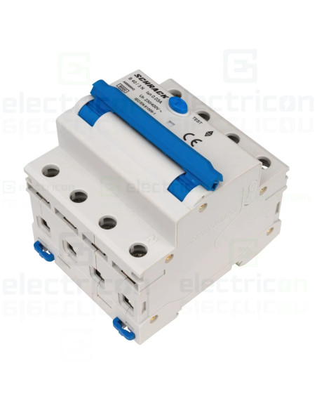 Siguranta Diferentiala B 40A 3P+N , RCBO , 30mA, 6kA , tip A , Amparo, Schrack, AK668840
