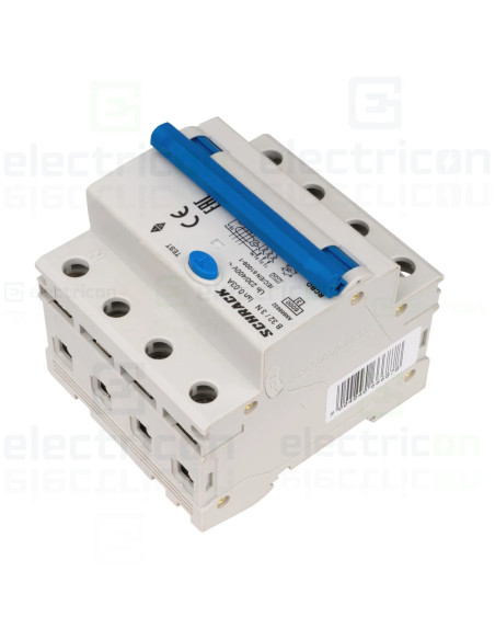 Intrerupator diferential RCBO, 3P+N, 30mA, 6kA, curba B, tip A, 32A, Amparo, Schrack, AK668832