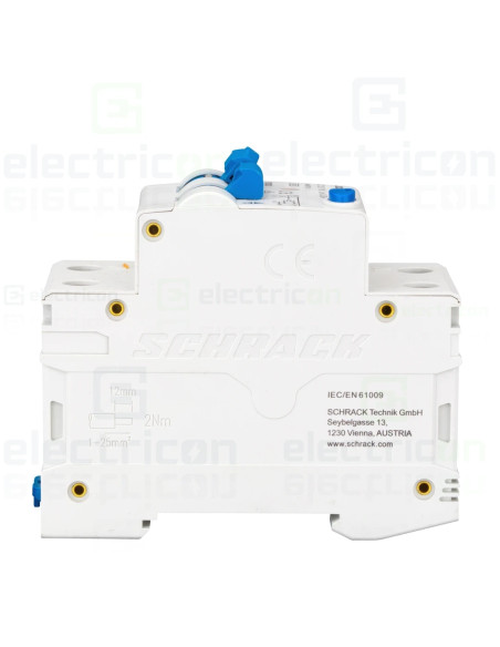 Intrerupator diferential RCBO, 1P+N, C13, 30mA, tip A, 13A, Amparo, Schrack, AK667613