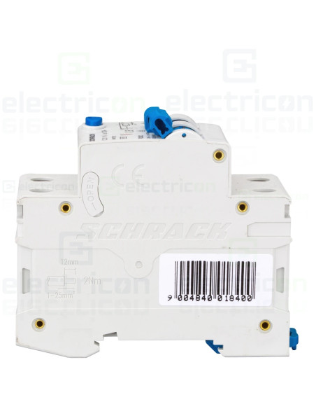 Intrerupator diferential RCBO, 1P+N, C20, 30mA, tip A, 20A, Amparo, Schrack, AK667620