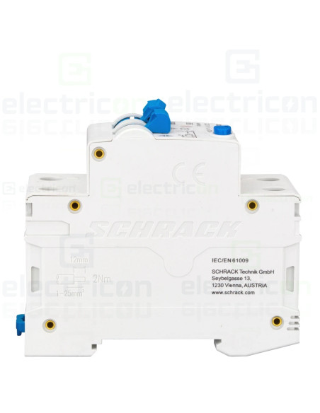 Intrerupator diferential RCBO, 1P+N, C20, 30mA, tip A, 20A, Amparo, Schrack, AK667620