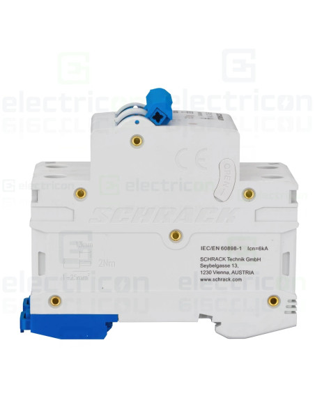 Siguranta automata (disjunctor) , MCB, 1P+N , curba B,10A, 6kA, curba B, Amparo, Schrack, AM618610