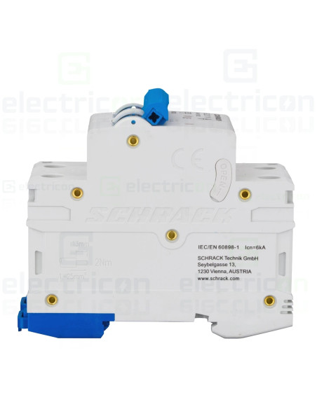 Siguranta automata (disjunctor) , MCB, 1P+N , curba B,20A, 6kA, curba B, Amparo, Schrack, AM618620