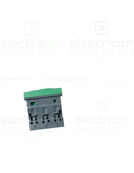 Priza dubla shucko pentru canal cablu, 45mm, 16A, verde, QuickConnect, Gallery, Hager, WXF472V